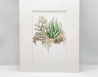 Succulent Bouquet - Watercolor Print