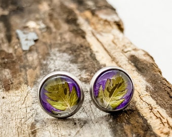 Nature Walk Earrings - Pressed Forest Fern