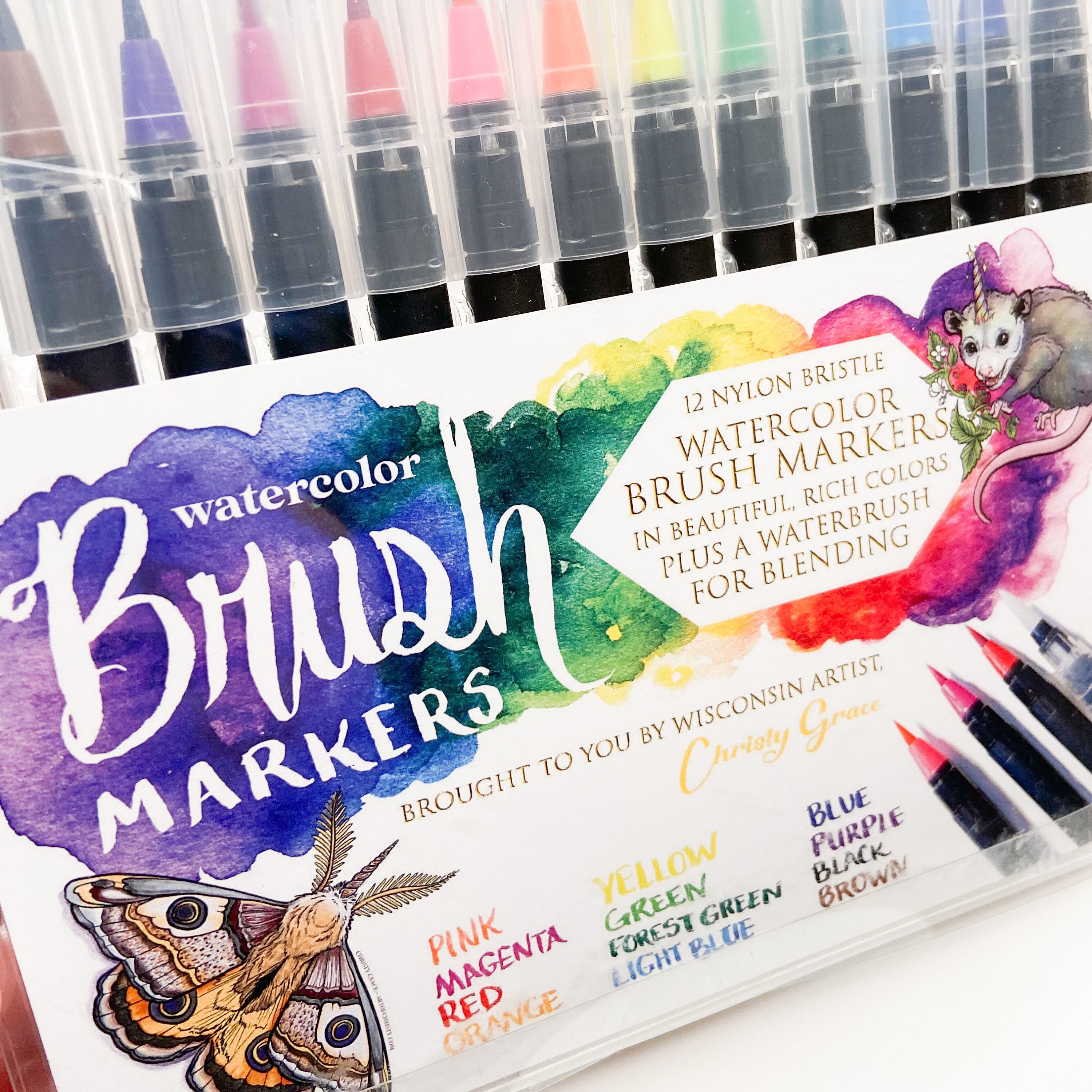 Watercolor Brush Markers With Water Brush 