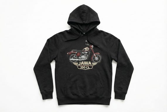 Jawa 350CL Motocycle Premium Hoodie 300gsm - Czech Jawa Moto | Classic Motocycle Gift | Bike Rider Gift