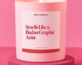 Graphic Artist Gift Candle Appreciation Gift For Graphic Artist Funny Candle For Graphic Designer Thank You Gift