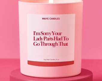 Postpartum Care Package For Her Funny Pregnancy Gift for New Mom Expecting Mom to Be Candle Gift for Baby Shower Postpartum Gift
