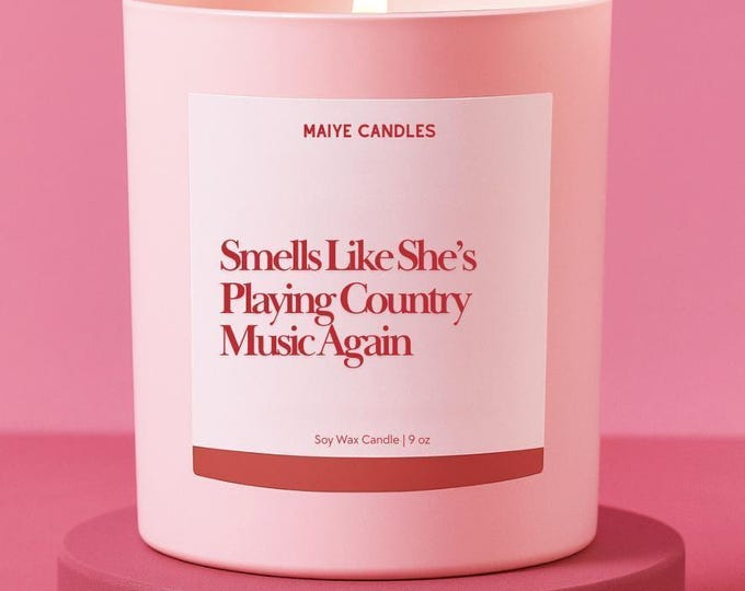 Country Music Gift Playing Country Music Custom Candle Musician Gift Country Music Lover Personalized Gift For Women Birthday