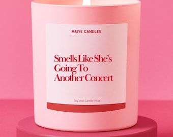Concert Lover Candle Funny Music Fan Gift Birthday Gift for Her Best Friend Present Concert Gift Music Festival Raver Gift Idea