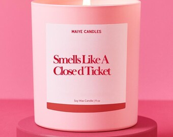 Regalo de tecnología informática con aroma a boleto cerrado. Vela personalizada para graduados de tecnología de software y cibernética. Regalo personalizado divertido para ingeniería informática.