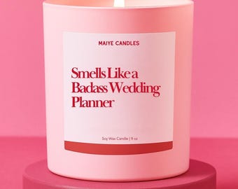 Wedding Planner Gift Candle Appreciation Gift For Wedding Coordinator Funny Candle For Event Management Staff Thank You