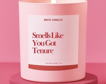 Professor Tenure Gift Appreciation Gift Tenured Professor Funny Candle Surprise Gift for Badass Professor Thank You