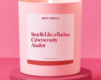 Cybersecurity Gift Badass Cybersecurity Specialist Candle For Software Engineering Graduate Funny Personalized Gift for Computer Engineering