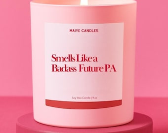 Future PA Gift Funny Physician Assistant Custom Candle Unique Present Handmade Funny PA Student Congrats PA Acceptance