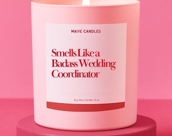 Wedding Coordinator Gift Candle Appreciation Gift For Wedding Planner Funny Candle For Event Management Staff Thank You