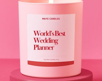 Wedding Planner Gift Worlds Best Wedding Planner Candle Event Pro Gift Wedding Humor Gift Box For Her Thinking Of You Gift