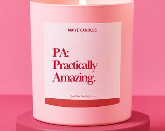 PA Gift for Physician Assistant Gift Smells Like a Badass PA Custom Candle Funny Unique Handmade Personalized PA School Graduate Christmas