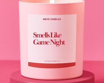 Game Night Gift Personalized Gift for Board Game Lover Candle Gift For Wife Gift For Her