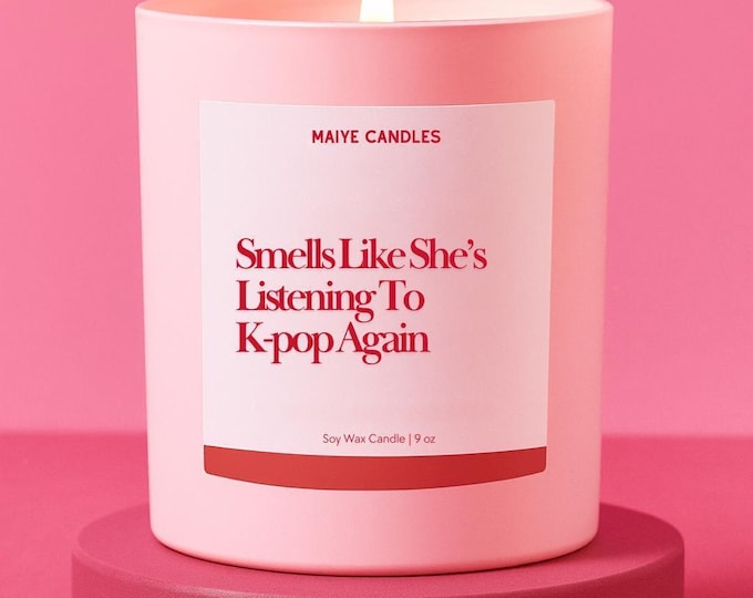 K-Pop Lover Candle Funny Music Fan Gift Birthday Gift for Her Best Friend Present Concert Gift Music Festival Raver Gift Idea