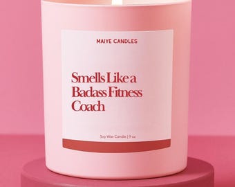 Fitness Coach Gift Badass Fitness Instructor Custom Candle For Personal Trainer Gym Team Funny Unique Personalized Gift for Trainer