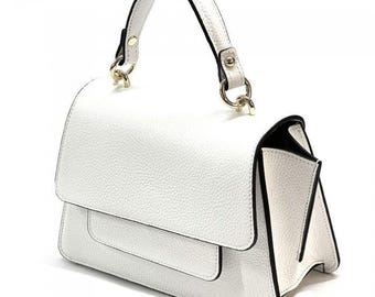 Rennieata Italian Leather Satchel Handbag