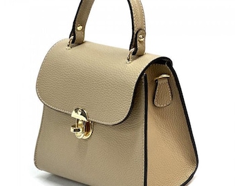 Bettina Pebbled Italian Leather Satchel Top-Handle Bag