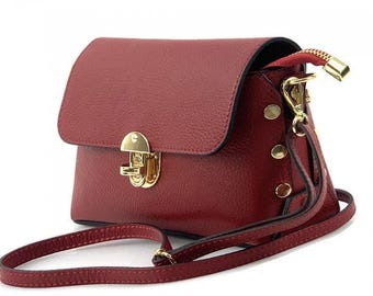 Marisela Umhängetasche & Clutch aus italienischem Kalbsleder