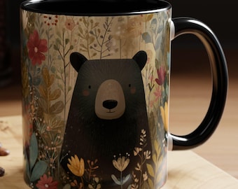 Boho Folk Art Bear Mug