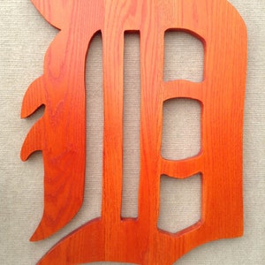 Detroit Tigers English &quot;D&quot;  - Solid Hardwood