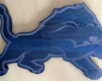 Detroit Lions Logo in Solid Ash