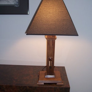Arts and Crafts Table Lamp - Adjustable (WITHOUT SHADE)