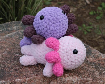 handmade crochet axolotl