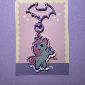 Zombie Enhörning Ponny Akryl Nyckelring, Kawaii Fantasy Berlock