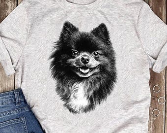Pomeranian Dog Portrait Graphic Pomeranian T Shirt, Pomeranian Gifts, Pomeranian Shirt, Pomeranian Shirt,Pomeranian Mom, Pomeranian
