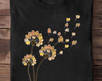 Womens Pomeranian Flower Fly Dandelion Dog Lover Pomeranian, Pomeranian, Pomeranian Shirt, Pomeranian Shirt,Pomeranian Mom, Pomeranian Dog