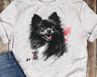 Pom Dog Illustration Pomeranian T Shirt, Pomeranian Gifts, Pomeranian, Pomeranian Shirt, Pomeranian Shirt,Pomeranian Mom, Pomeranian Dog