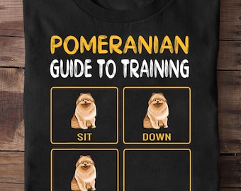 Funny Pomeranian Training Guide T-Shirt - Pomeranian Mom Gift