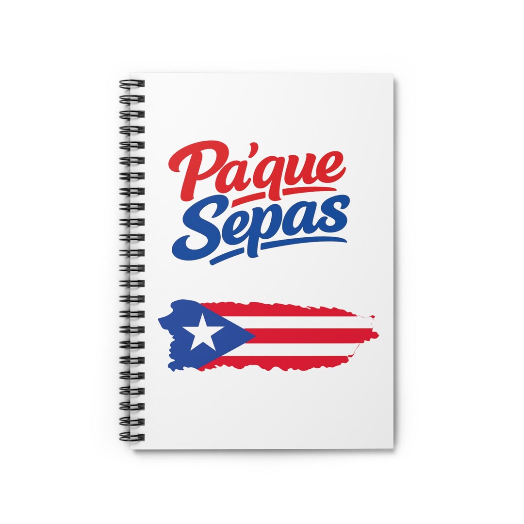 Puerto Rico Pa'que Sepas Spiral Notebook Ruled Journal| Puerto Rican ...