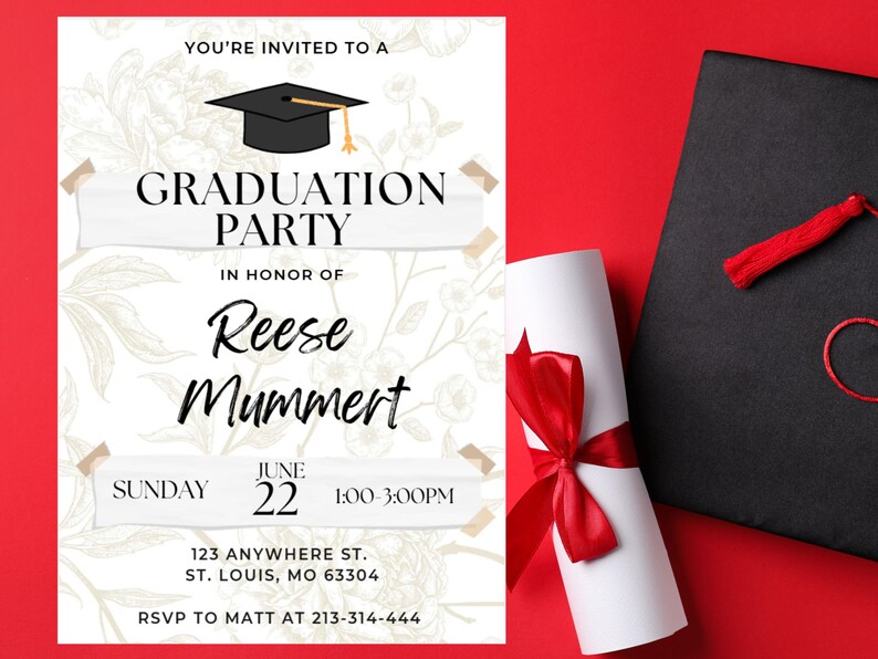 Graduation Bundle | Invite and Welcome Sign ( Digital Download) - Etsy