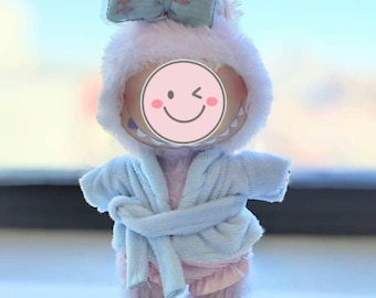 Conjunto de muñeca de 17 cm hecho a mano, ropa de peluche para muñecas de 1 a 3 generaciones.