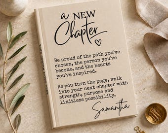 New Chapter Coworker Going Away Gift, Personalized Journal, New Job Gift, Work Bestie Leaving, Boss Farewell Moving Away Present