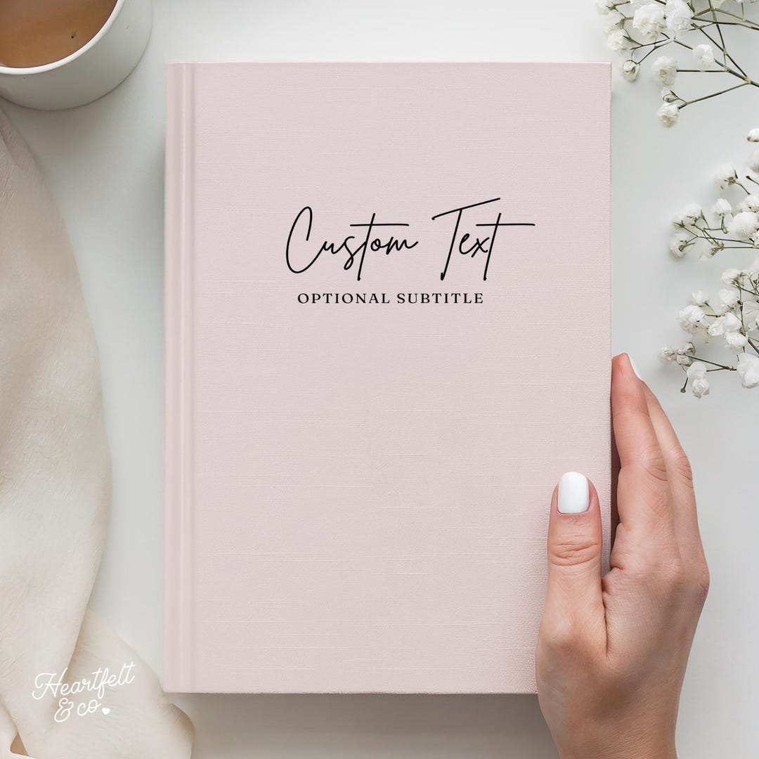 Custom Title Journal, Personalized Hardcover Notebook, Minimalist Gift ...