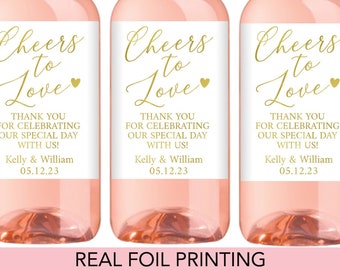 Cheers to Love Wedding Mini Wine Labels Wedding Wine Favor Labels Wedding Wine Labels Wedding Wine Favors Wedding Thank You Favor Label