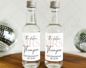 Future Mrs Mini Shot Labels, Bridal Shower Shooter Labels, Bridal Shower Shot Labels, Bachelorette Shooter Sticker, Future Mrs Shooter Label