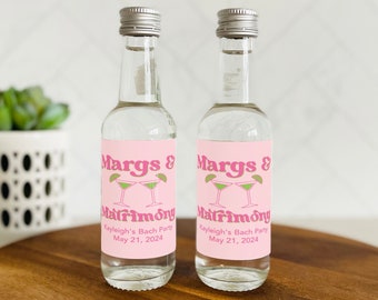 Margs and Matrimony Mini Shot Labels, Margaritas and matrimony Bachelorette Party, Cinco de Mayo Bachelorette Party, Bach Tequila Labels