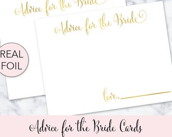 Advice for the Bride Cards Advice for the Bride to Be Advice for the soon to be Mrs Bridal Shower Advice Cards Bride's Advice Cards