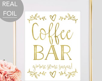 Coffee Bar Sign Coffee Bar Wedding Sign Gold Coffee Bar Gold Wedding Sign Coffee Bar Print Coffee Bar Kitchen Art