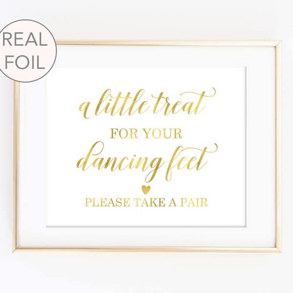 A Little Treat for Your Dancing Feet Wedding Sign Dancing Shoes Wedding Sign A Little Treat for Your Dancing Feet Sign (FS4)