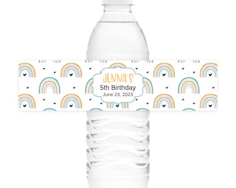 Rainbow Love Water Bottle Labels Printed Water Bottle Labels Waterproof Water Bottle Labels