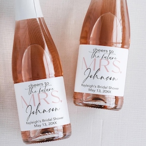 Future Mrs Champagne Labels, Bridal Shower Champagne Labels, Personalized Bridal Shower Champagne, Printed Champagne Labels Bachelorette
