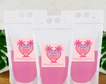 Bach Island Drink Pouches, Casa Amor Bachelorette Island Drink Pouches, Bachelorette Drink Pouches Personalized, Bach Island Bachelorette