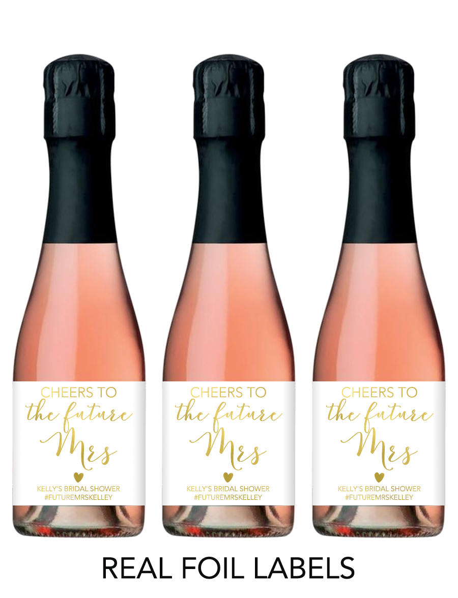 Bridal Shower Champagne Labels, Bridal Shower Mini Champagne Bottle L…