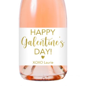 Galentine's Day champagne labels happy Galentine's Day mini champagne labels gold galentines day champagne labels