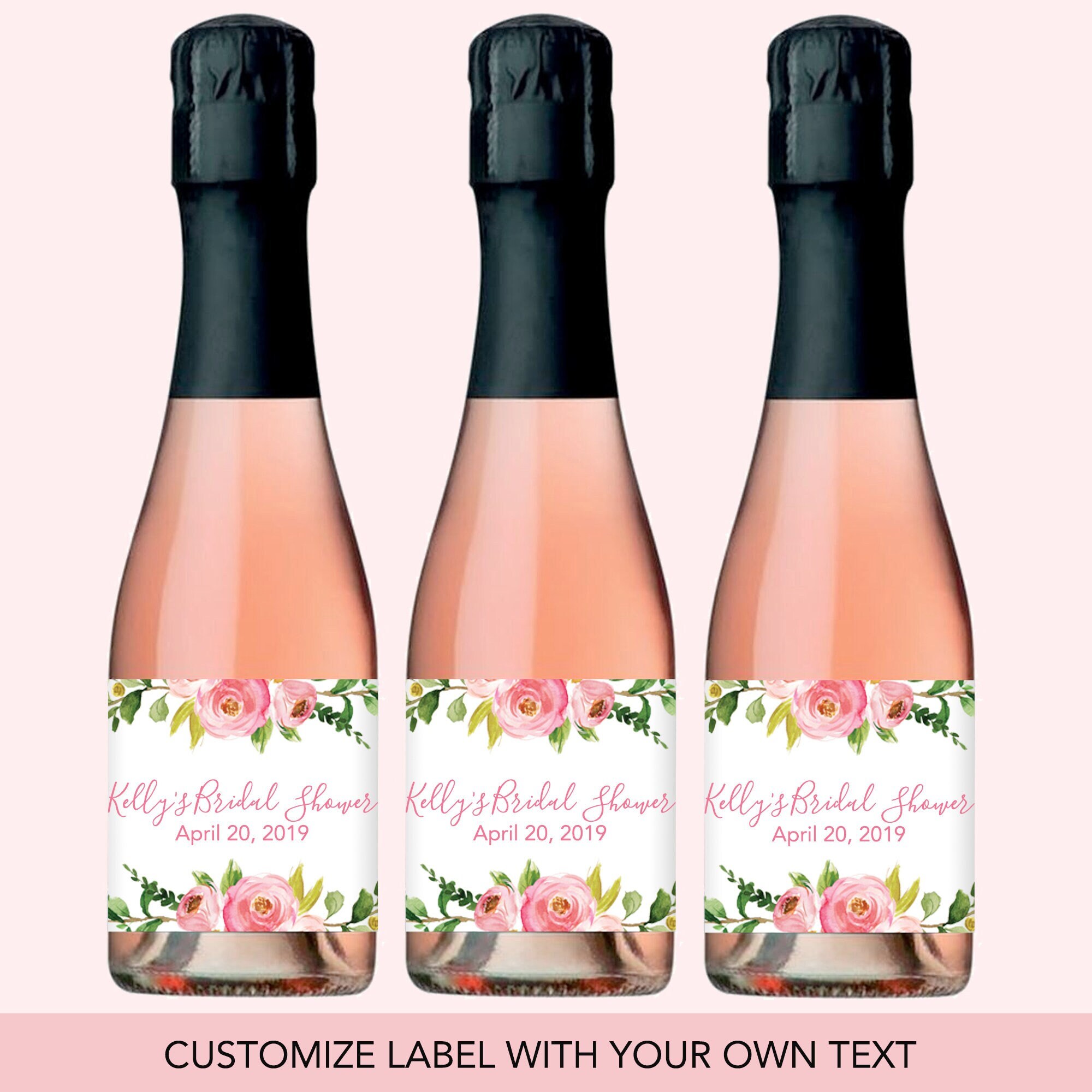 Personalized Mini-Champagne Bottle Labels for Bridal Shower Bridal Shower Custom Mini-Champagne Label Stickers Sold in Set of 10 Personalized Mini-Champagne Bottle Labels for Bridal Shower Bridal Shower Custom Mini-Champagne Label Stickers Sold in Set of 10
