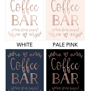 Coffee Bar Sign Coffee Bar Wedding Sign Gold Coffee Bar Gold Wedding Sign Coffee Bar Print Coffee Bar Kitchen Art image 3